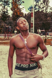 A man experiencing blissful pleasure.