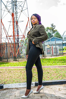 Happy woman walking confidently wearing cuerosteps leather shoes in a sunny park.