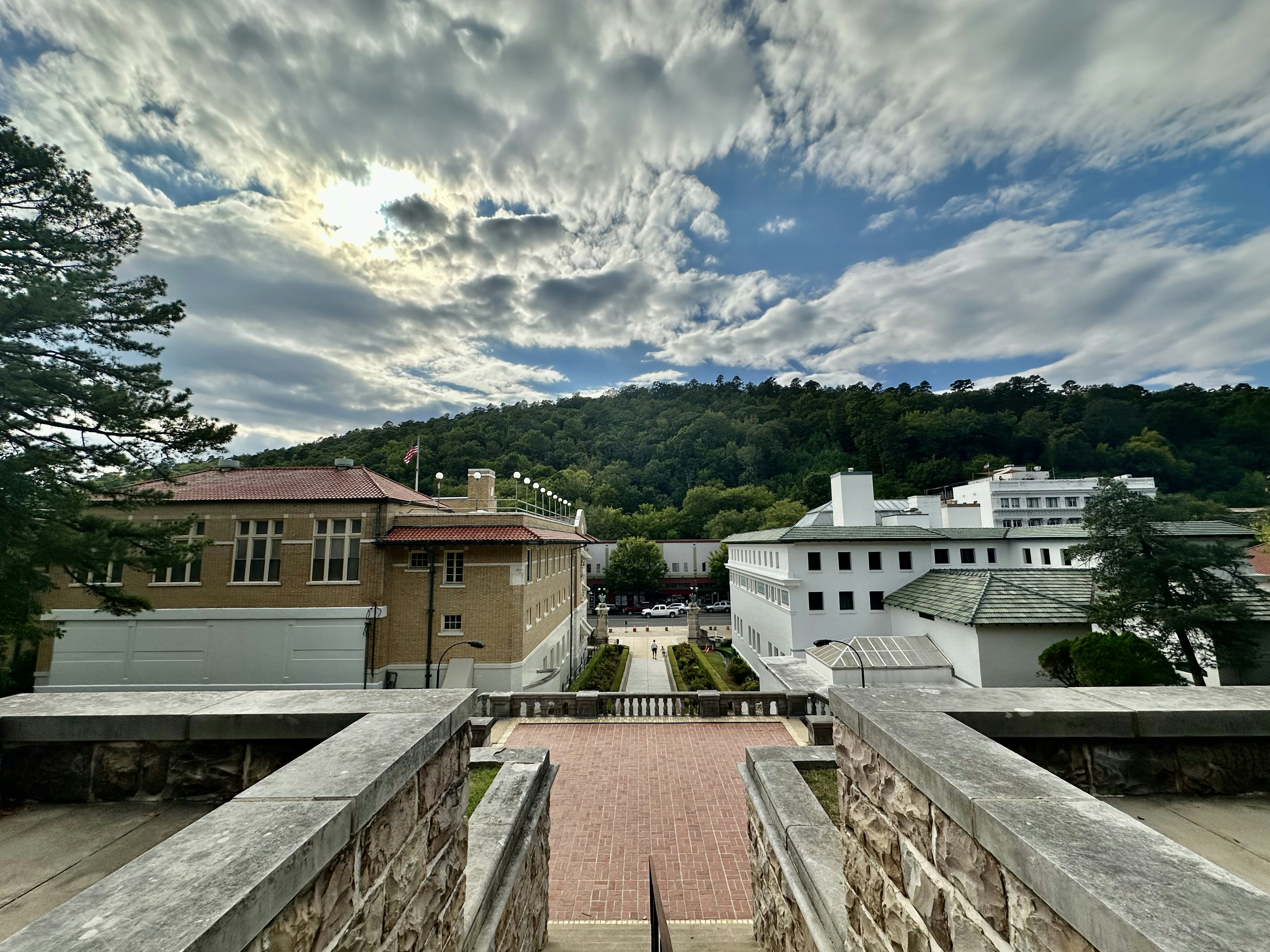 a view of a city from a high point of view