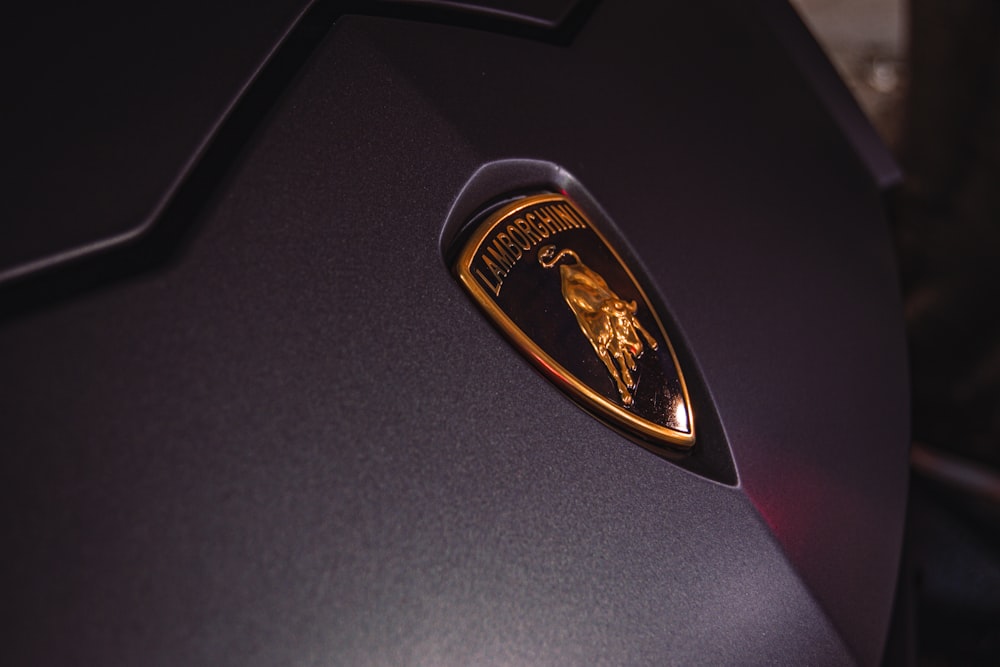 a close up of the emblem on a car