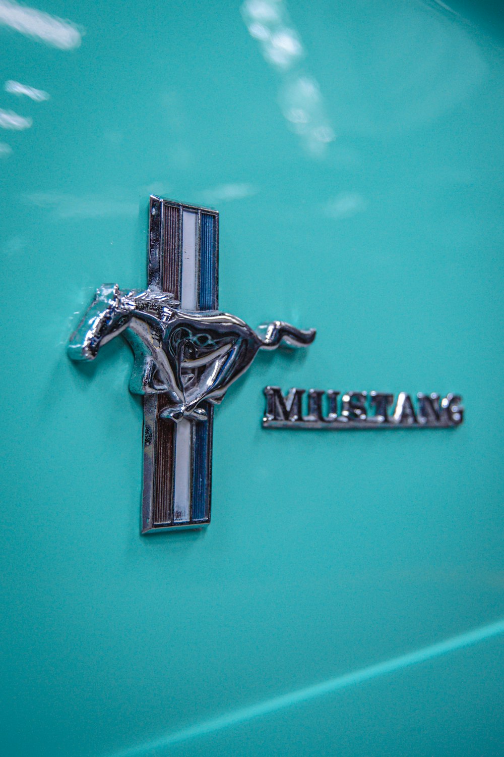 a close up of the emblem on a car