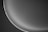 A minimalist design featuring a smooth, curved surface with a gradient from dark to light gray, accented by a thin, bright white line that separates the gradient. The background consists of dark geometric shapes, possibly ceiling tiles.
