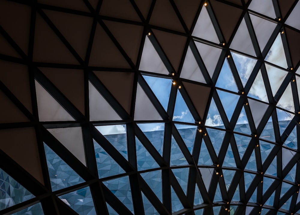 a view of the inside of a building through a window