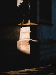 Detail of hand-laid stone wall with varied textures catching the light at dusk.