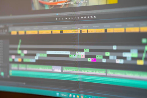 a close up of a computer screen with a keyboard