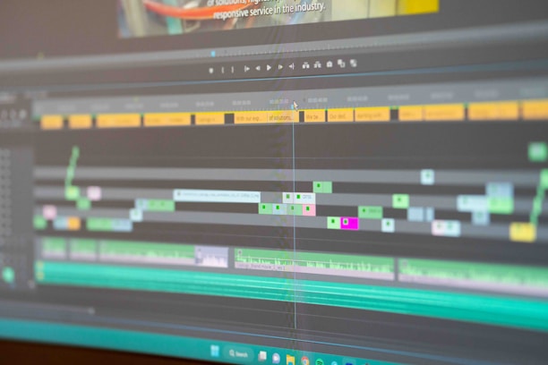 a close up of a computer screen with a keyboard