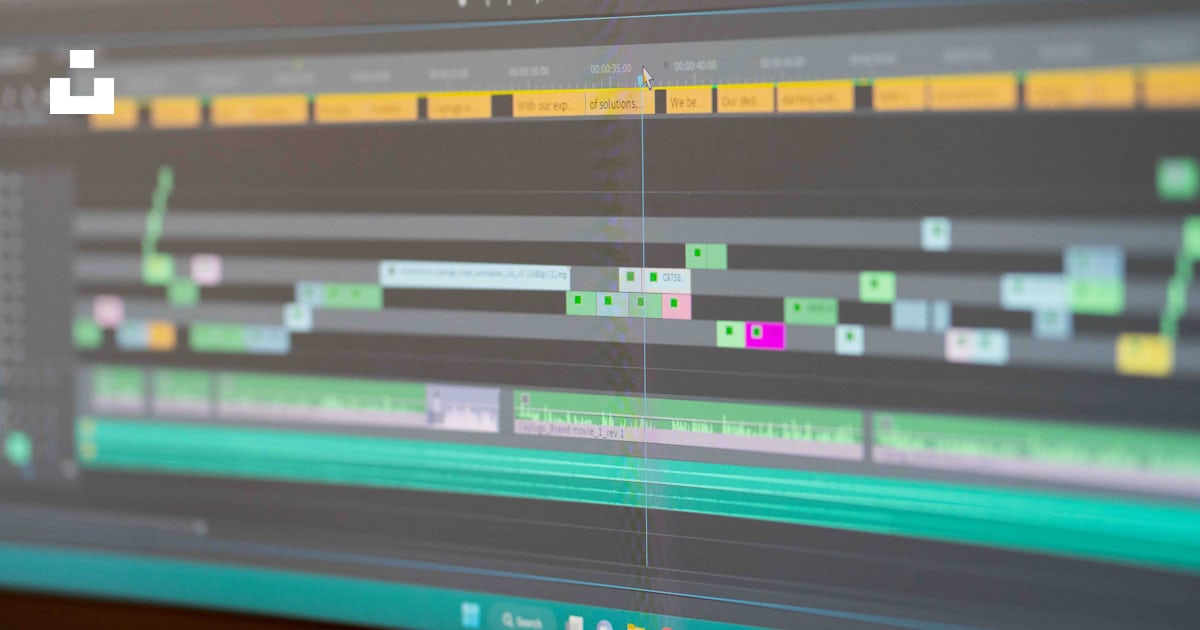 A close up of a computer screen with a keyboard photo – Free Video ...