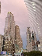 An artistic representation of a cityscape.