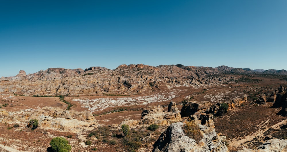 a view of a mountain range from a high point of view