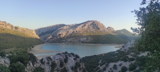 A serene landscape photograph featuring soft natural lighting.
