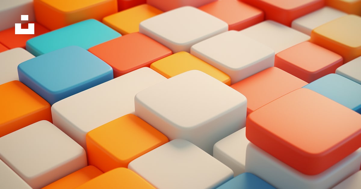 A close up of a computer keyboard with many different colored blocks ...