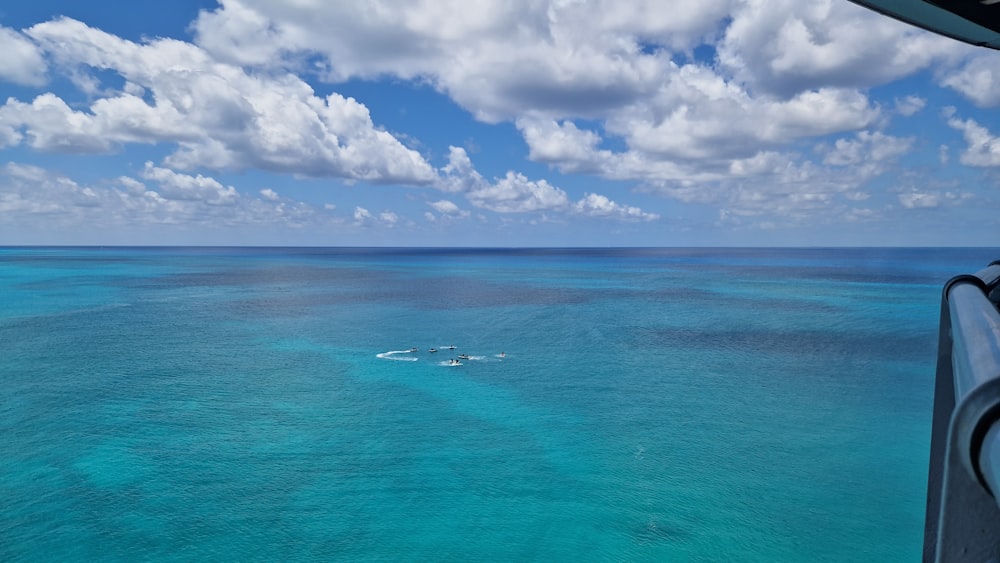 a view of the ocean from a plane