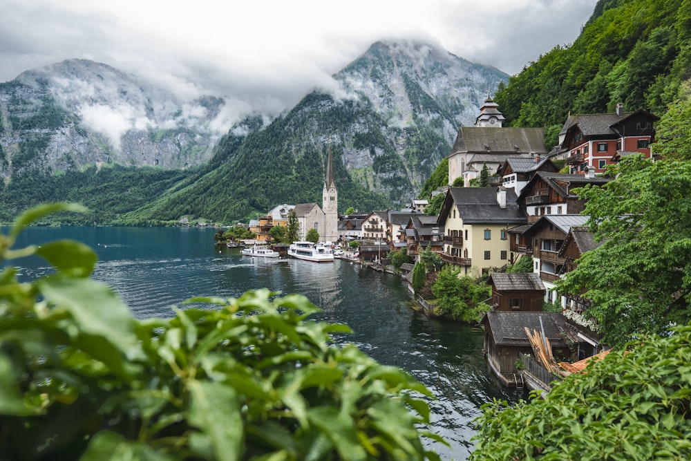 a village on the edge of a body of water