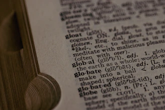a close up of a text on a book