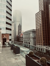 A traveler admiring an exotic international cityscape from a rooftop
