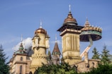 a castle like structure with a clock on top