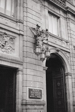 Historic museum entrance with traditional Spanish architectural details.