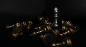 Photo of a triumphant chess player holding a trophy, framed and displayed on the winners' gallery wall