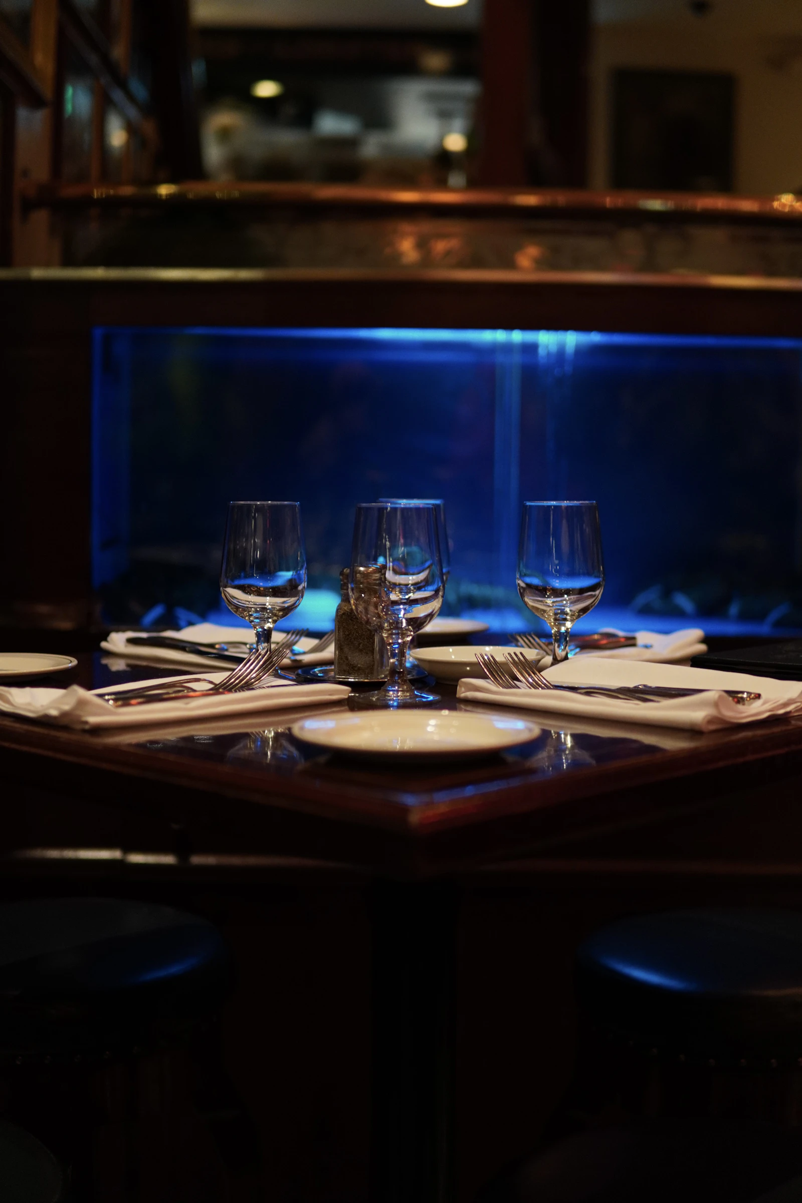 Window tables in the Dock Room