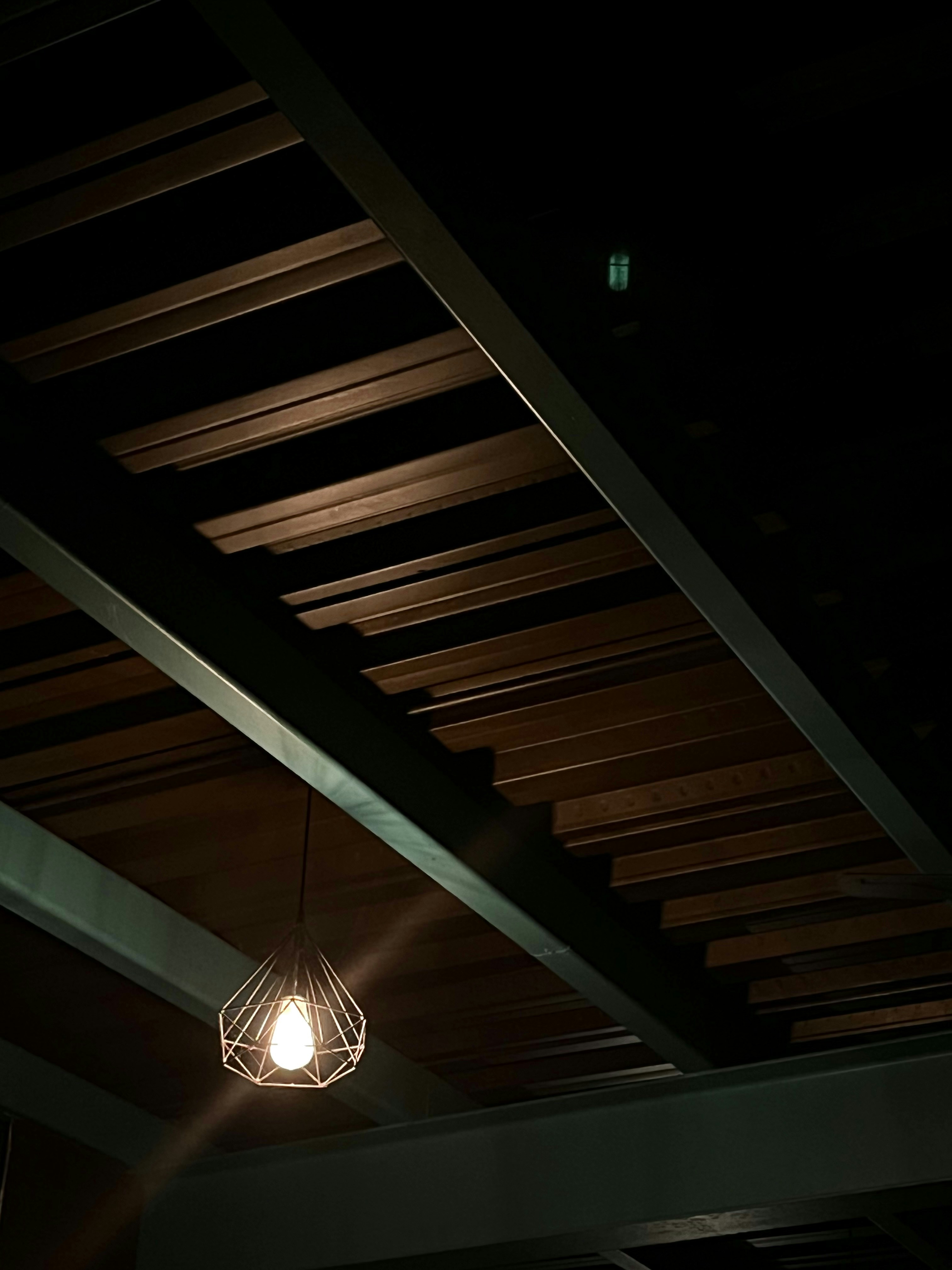 Elegant Wooden Ceiling Lamp