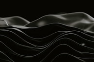 Abstract dark waves crashing against a stark black background, symbolizing the relentless waves of paranoia.
