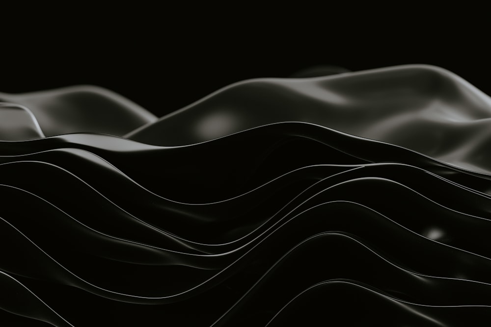 Una foto in bianco e nero di linee ondulate