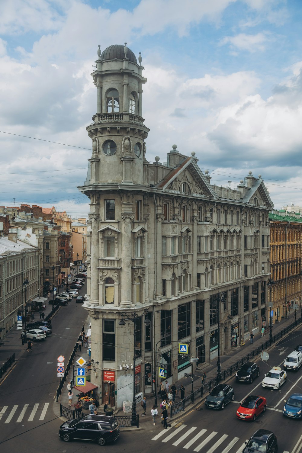 a tall building with a clock tower on top of it