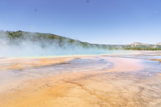 a large body of water surrounded by mountains