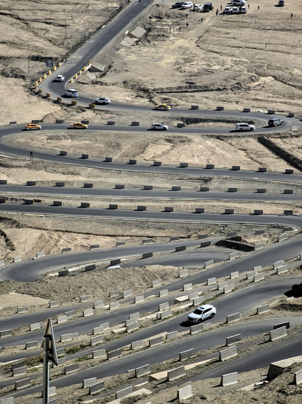 a highway with a bunch of cars on it