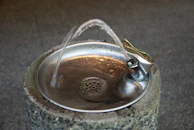 A close-up of a high-quality waterproof fountain cover.