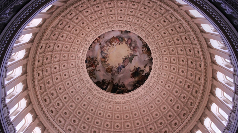 the ceiling of the dome of the capitol building