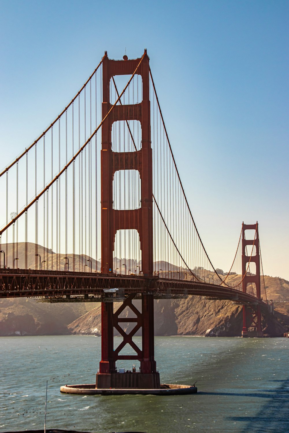 a view of the golden gate bridge from across the water