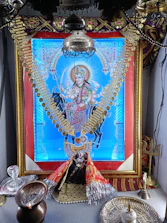Elegant Money Attraction Yantra framed with gold accents on a white background.