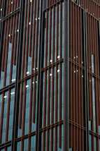 Close-up of sleek aluminum window frames installed in a modern residential building.