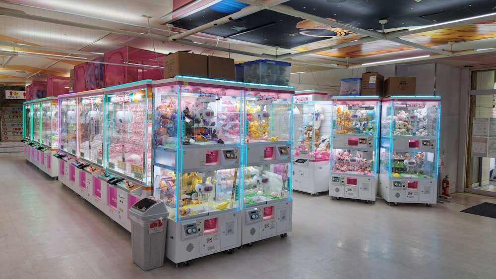 a store filled with lots of vending machines