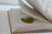 An open book with pages slightly turned, holding a small, dried leaf in the middle. The text is in English and appears to be in a poetic or literary style.