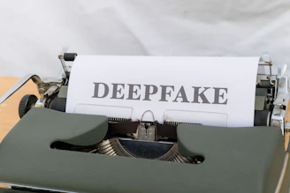 a close up of a typewriter with a paper on it