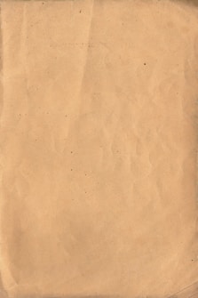A textured, old brown paper background with visible creases and small dark spots scattered throughout the surface. The paper has a vintage, slightly worn appearance.