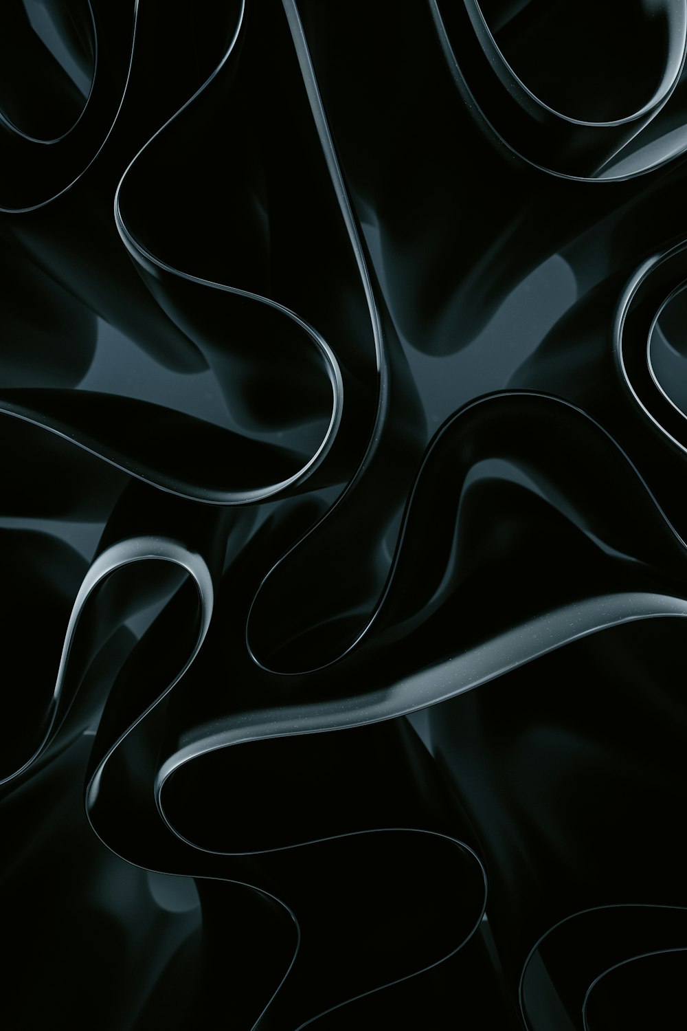 ein abstrakter schwarzer hintergrund mit wellenlinien