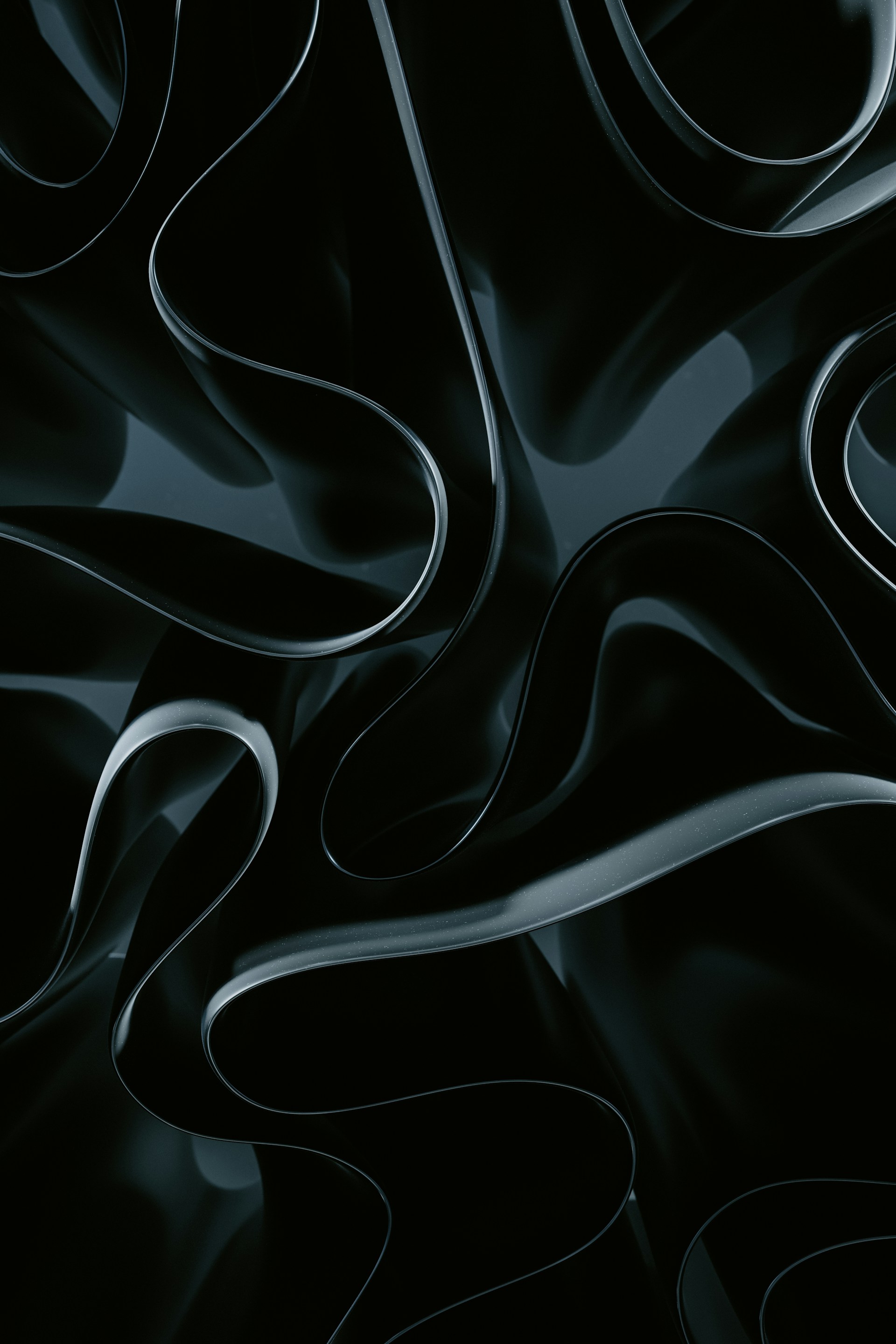 an abstract black background with wavy lines