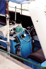 Close-up of Furuno navigation equipment installed on a boat.