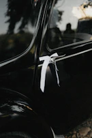 A charming rustic car with soft lighting, perfect for intimate wedding moments.
