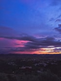 Sunset over the hills surrounding Arcoverde with soft blue and orange hues