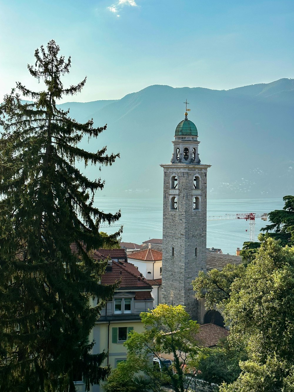 a tall tower with a clock on top of it