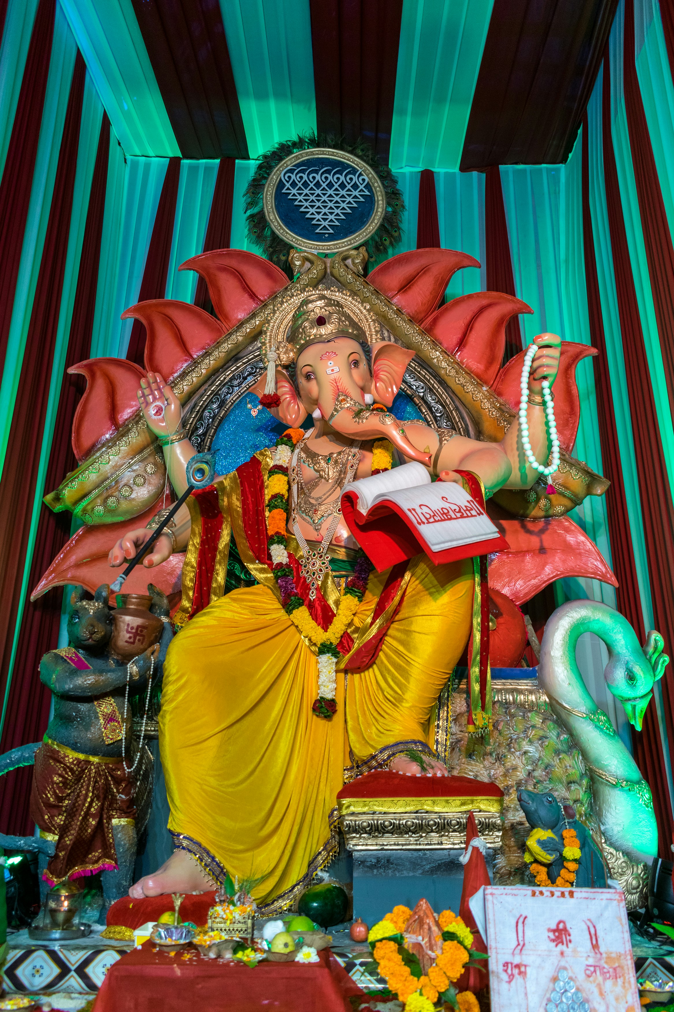 alikiki ヒンドゥー教の神 ガネーシャ チャトゥルティ フィギュア - 高