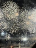 A panoramic view of ignisaura’s custom fireworks display lighting up a grand opening night.