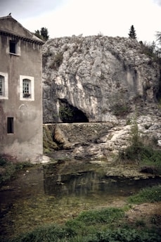 a small river running through a rocky area