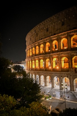 a night view of the colossion in rome