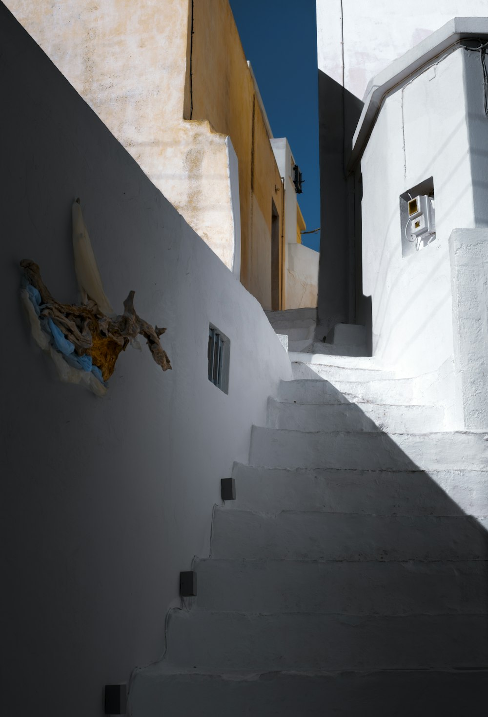 a set of stairs leading up to a building