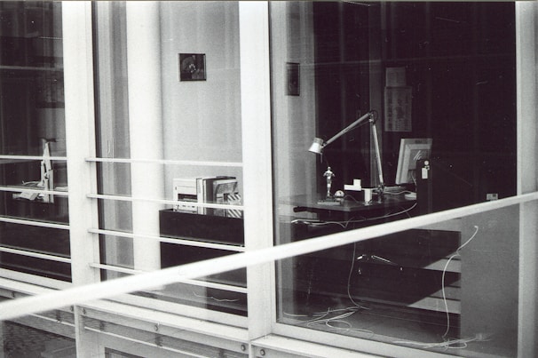 Modern office with legal books and documents on a desk